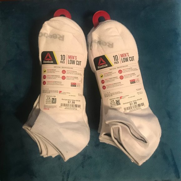 Reebok (2) Pack of 10 Mens Low Cut Socks - Picture 3 of 3